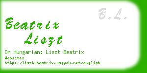 beatrix liszt business card